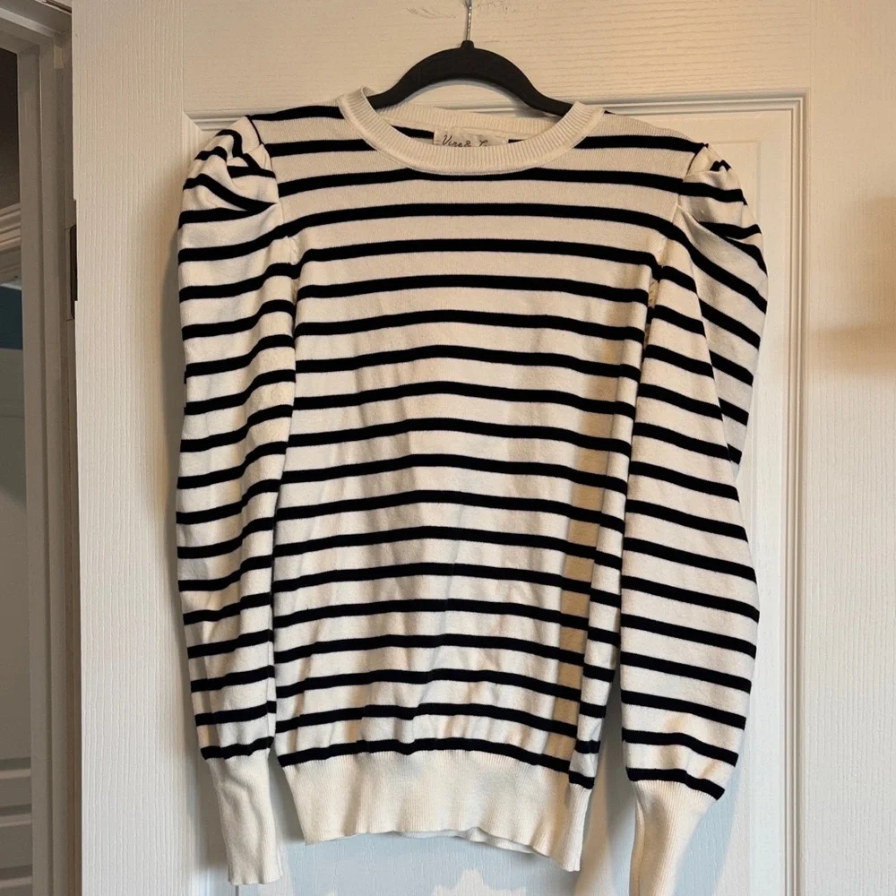 Vine & Love Striped Black and Cream Sweater - Picture 1 of 6